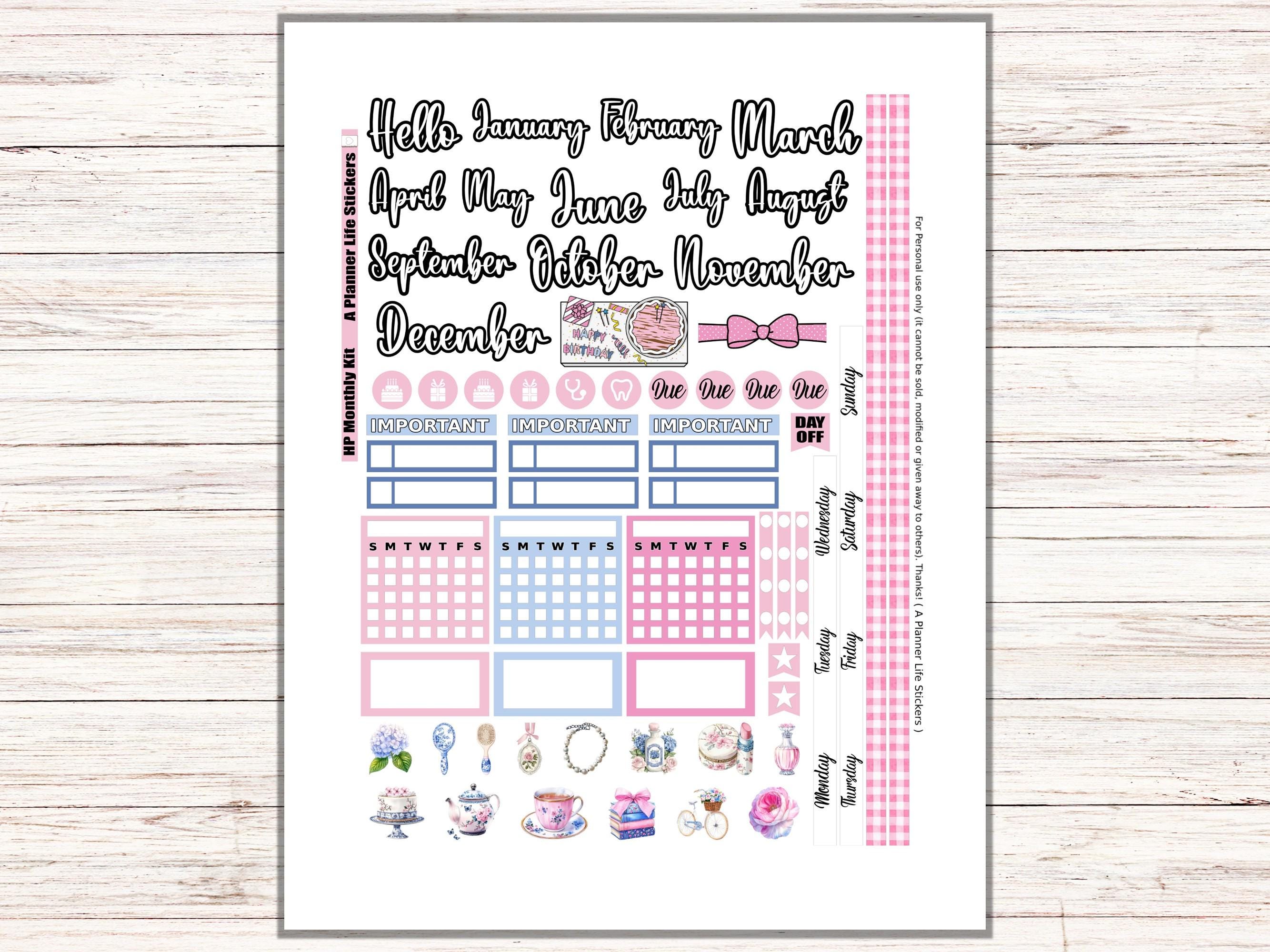 Monthly Spring Printable Planner Stickers: Made to Fit the Classic ...