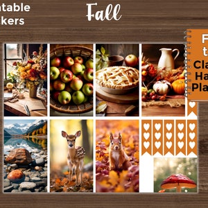 Afdrukbare herfstplannerstickers: gemaakt om te passen bij de klassieke gelukkige planner - herfst