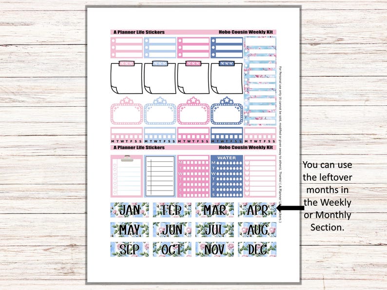Weekly Hobonichi Cousin Spring Printable Planner Stickers: Spring Home ...