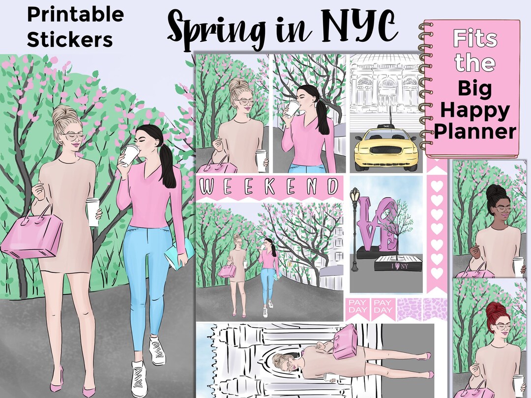 Spring Printable Planner Stickers: Made to Fit the Big Happy Planner ...