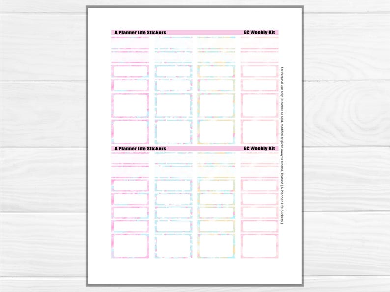 Printable Birthday Planner Stickers: Made to Fit the Erin Condren ...