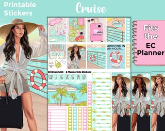 Printable Travel Planner Stickers: Made to Fit the Erin Condren Planner – Cruise