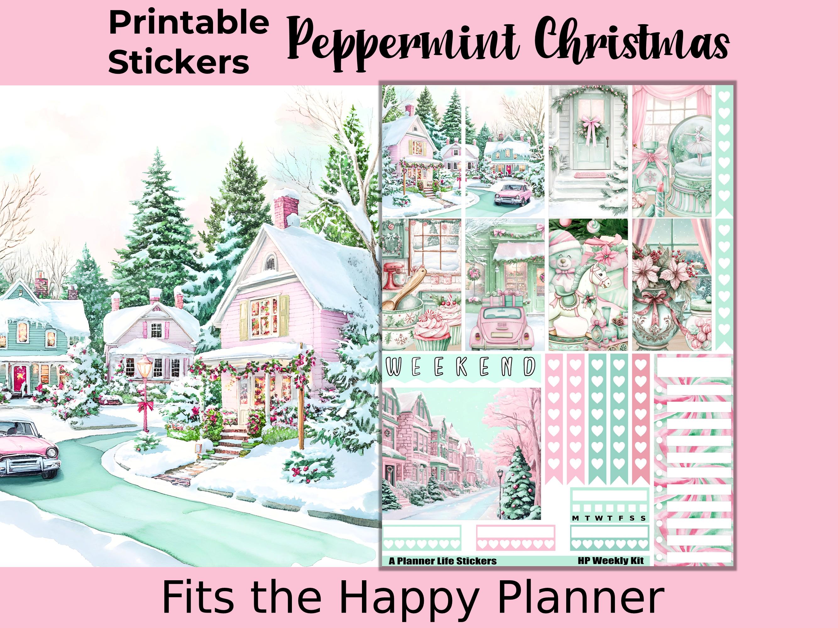 Christmas Printable Planner Stickers: Made to Fit the Classic Happy