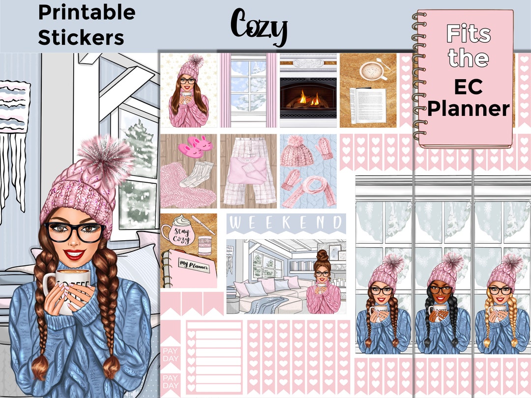 Printable Winter Planner Stickers: Made to Fit the Erin Condren Planner ...