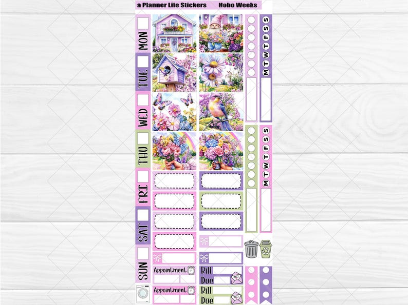 Hobonichi Weeks Flower Printable Planner Stickers: Flower Season - Etsy