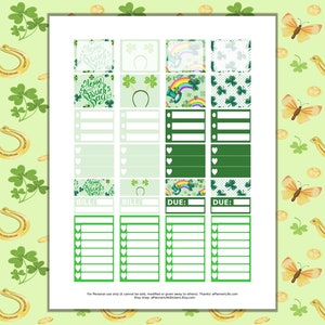 St. Patrick’s Day Printable Planner Stickers: Made to Fit the Classic ...