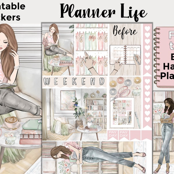 Planer Sticker zum Ausdrucken: Passend für den großen Happy Planner – Planner Life