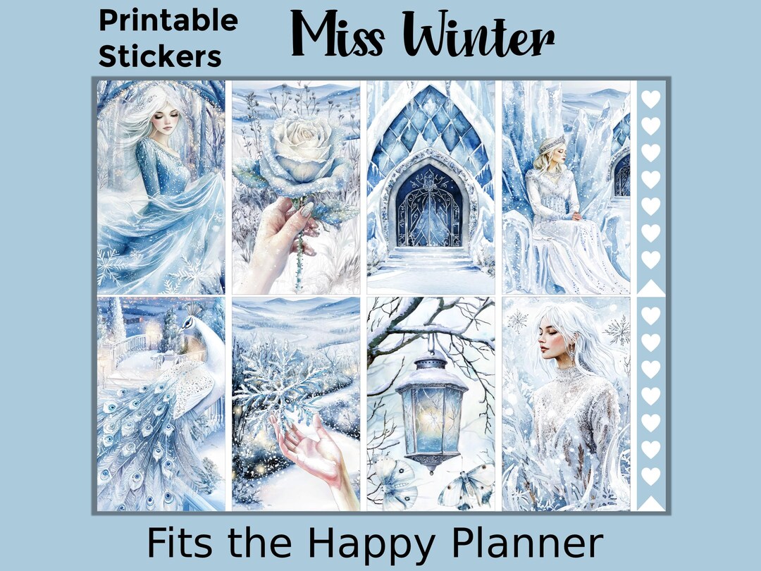 Winter Printable Planner Stickers: Made to Fit the Classic Happy ...