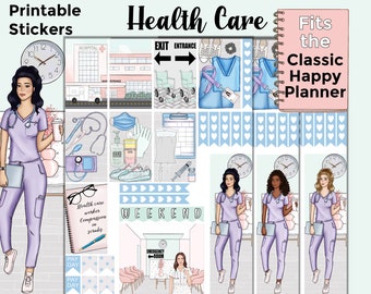 Printable Medical Planner Stickers: Made to Fit the Erin | Etsy