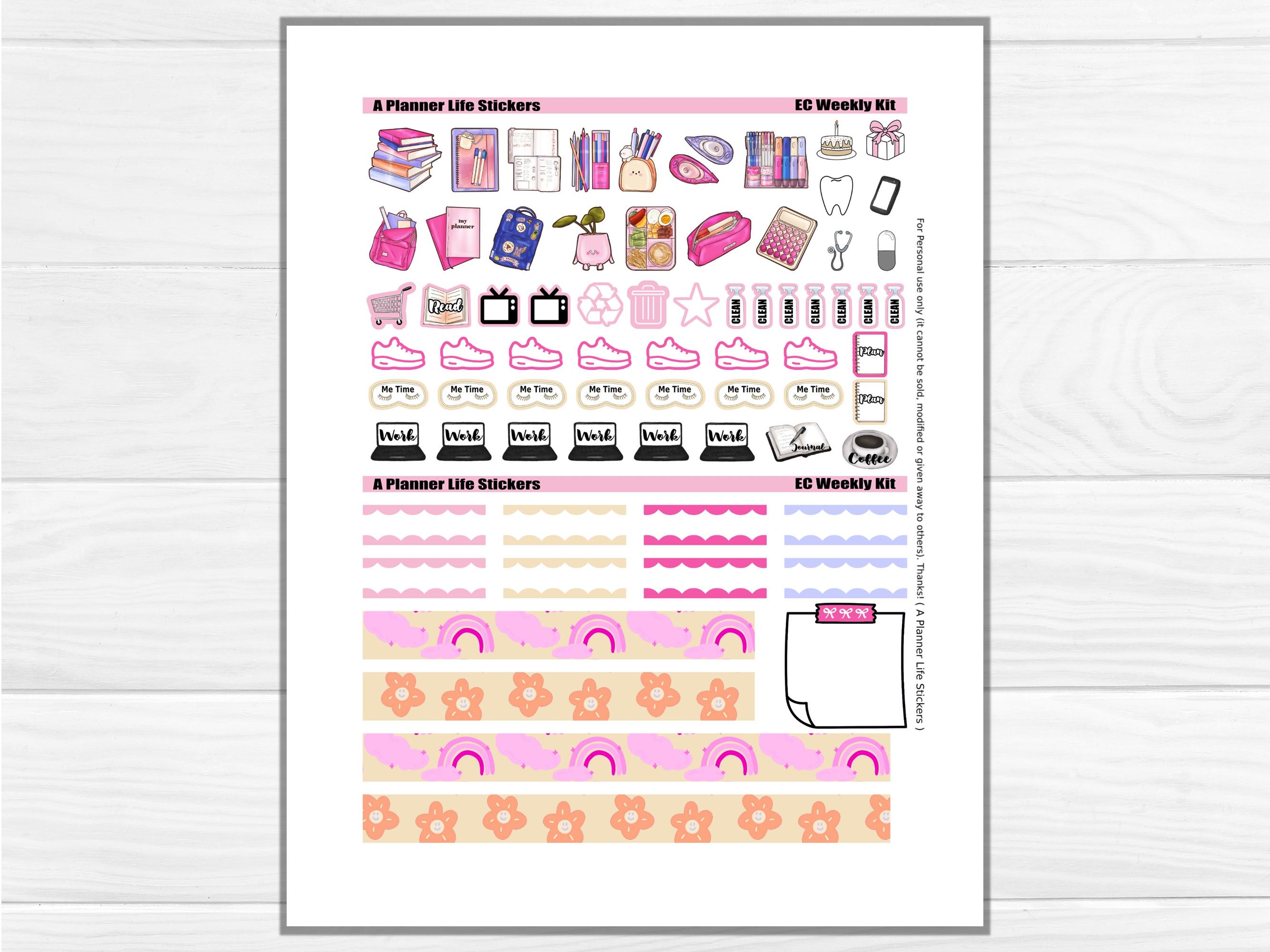 Printable Back to School Planner Stickers: Made to Fit the Erin Condren ...