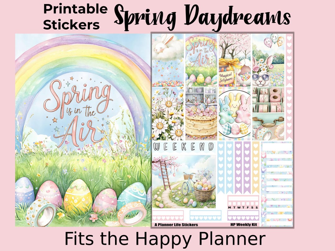 Spring and Easter Printable Planner Stickers: Made to Fit the Classic ...