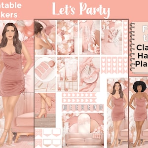 Celebration Printable Planner Stickers: Made to Fit the Classic Happy Planner – Let’s Party
