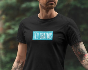 Deo Gratius, Thanks Be to God Catholic Unisex Cotton Tee, Catholic Shirt, Catholic T-shirt, men's catholic shirt, Traditional Catholic Shirt