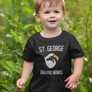 St. George Toddler Tee, St. George Kids Shirt, St. George Gift, Catholic shirt, Catholic Children&#39;s gift, Catholic Saint Shirt, Catholic Boy
