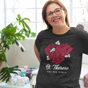 Chemise catholique sainte thérèse pour femmes, chemise catholique, chemise catholique, cadeau catholique, cadeau de maman catholique, chemise catholique pour femmes