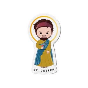 St. Joseph Die-Cut Magnets, St. Joseph Gift, Joseph Gift, Joseph Magnet, Catholic Gift, Catholic Magnets, First Holy Communion Gift