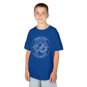 Verso L'Alto Catholic Kid's Cotton Tee, Blessed Pier Giorgio, Catholic Shirt, Catholic Gift, Catholic Children's Gift, First Holy Communion