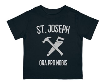 St. Joseph Infant Jersey Shirt, Catholic Kid's Shirt, St. Joseph gift, Baptism gift, Godson gift, Catholic Gift for Children, Catholic Shirt