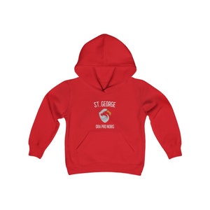 St. George Catholic Saint Hooded Sweatshirt, Catholic Kids Sweatshirt, Catholic Shirt, Catholic Children&#39;s Gift, St. First Holy Communion