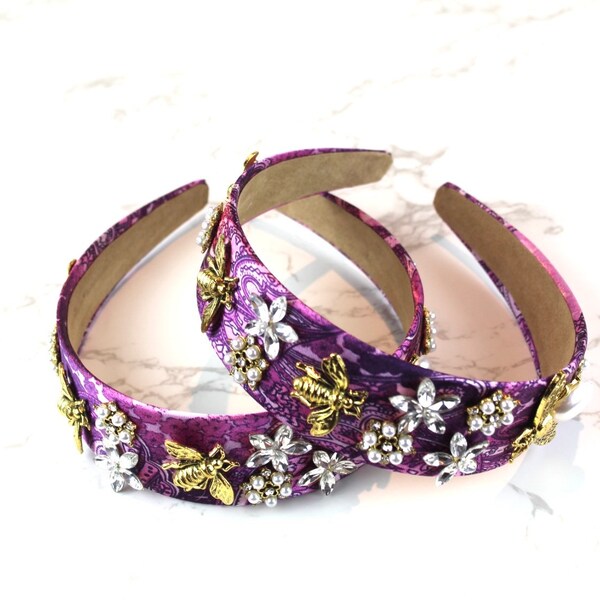 Rhinestone Headband Etsy