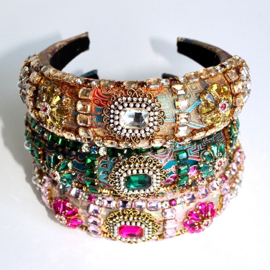 Beautiful Luxury Headbands, Crystals & Rhinestones Headbands, Bejeweled Headbands, Rhinestone