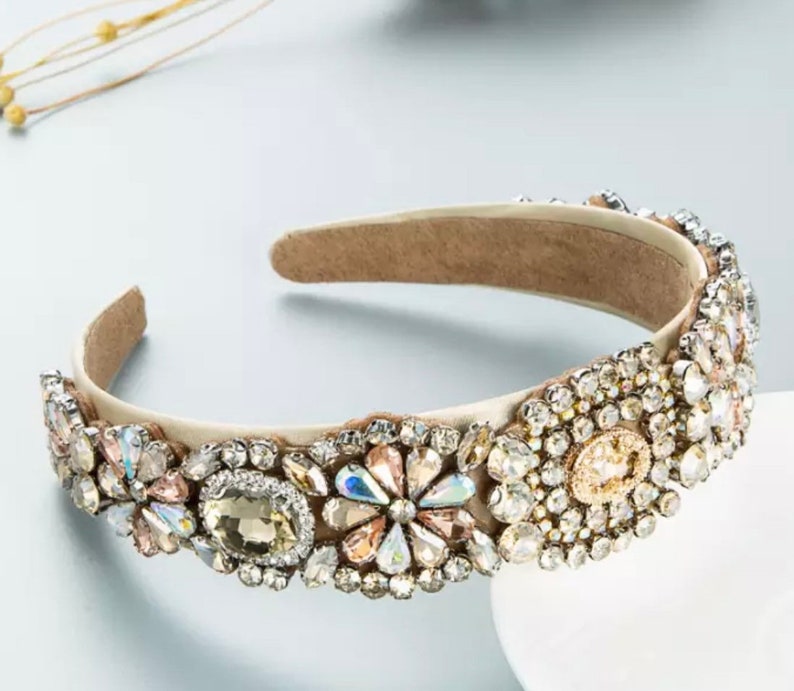 Stunning Jeweled Headbands Jeweled Headband Crystal Etsy