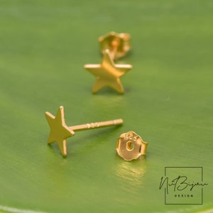 Steroorknopjes, minimalistische oorbellen, opruiming oorbellen, schattige gouden steroorknopjes, 925 sterlingzilveren sieraden, cadeau snelle verzending