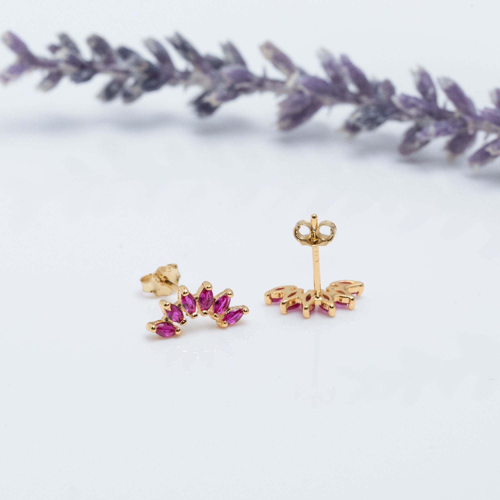 Boucles D'oreilles Puce Argent 925 – Fleur Cz Rose 5 Mm – Neuves Avec étiquettes