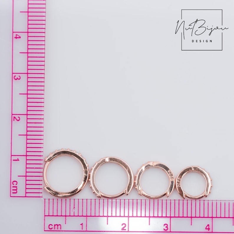 Helix hoop earrings Tiny Pave Huggie Earrings,4 sizes Cz earlobe hoop Gold conch hoop Fast shipping gift Rose Gold Huggie Hoop Earrings