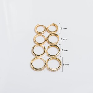 Gold Huggie Earrings in Sterling Silver, Gold Hoop Earrings, Small Huggie Hoop Earrings, Cartilage Hoop, Helix Hoop, Tragus Hoop, Thin Hoop