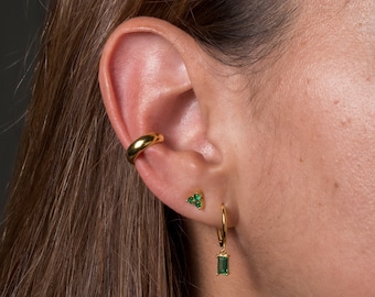 Örhänge i sterlingsilver, utan piercing, snäckskal