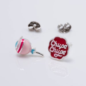 Lollipop Candy Earrings, Enamel Candy Earrings, Candy Studs, Sweet Earrings, Sugar Earrings, Clearance studs earrings, Fast shipping gift