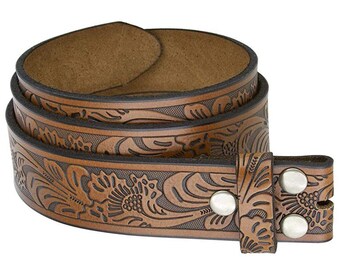 western leather belts without buckles