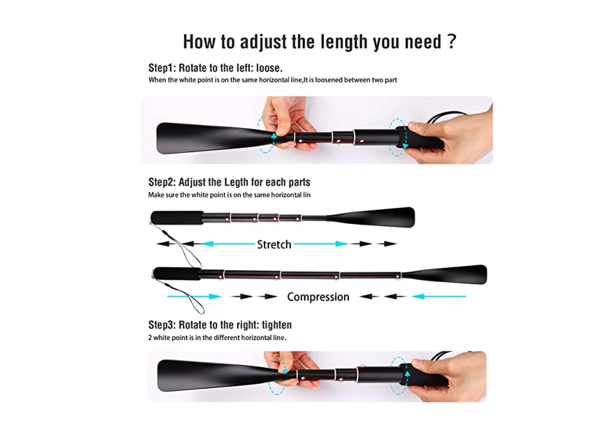 14.537 Retractable Shoe Horn Long Handled Etsy