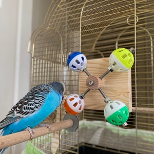 Rotating Colorful Balls Toy for Birds, Budgies, Budgerigars, Parakeets, Parrots, Cockatiels, Parrotlets, Lovebirds, Conure, Caique, Lorikeet image 5