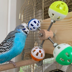 Rotating Colorful Balls Toy for Birds, Budgies, Budgerigars, Parakeets, Parrots, Cockatiels, Parrotlets, Lovebirds, Conure, Caique, Lorikeet image 10