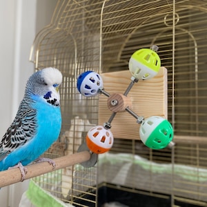 Rotating Colorful Balls Toy for Birds, Budgies, Budgerigars, Parakeets, Parrots, Cockatiels, Parrotlets, Lovebirds, Conure, Caique, Lorikeet image 9