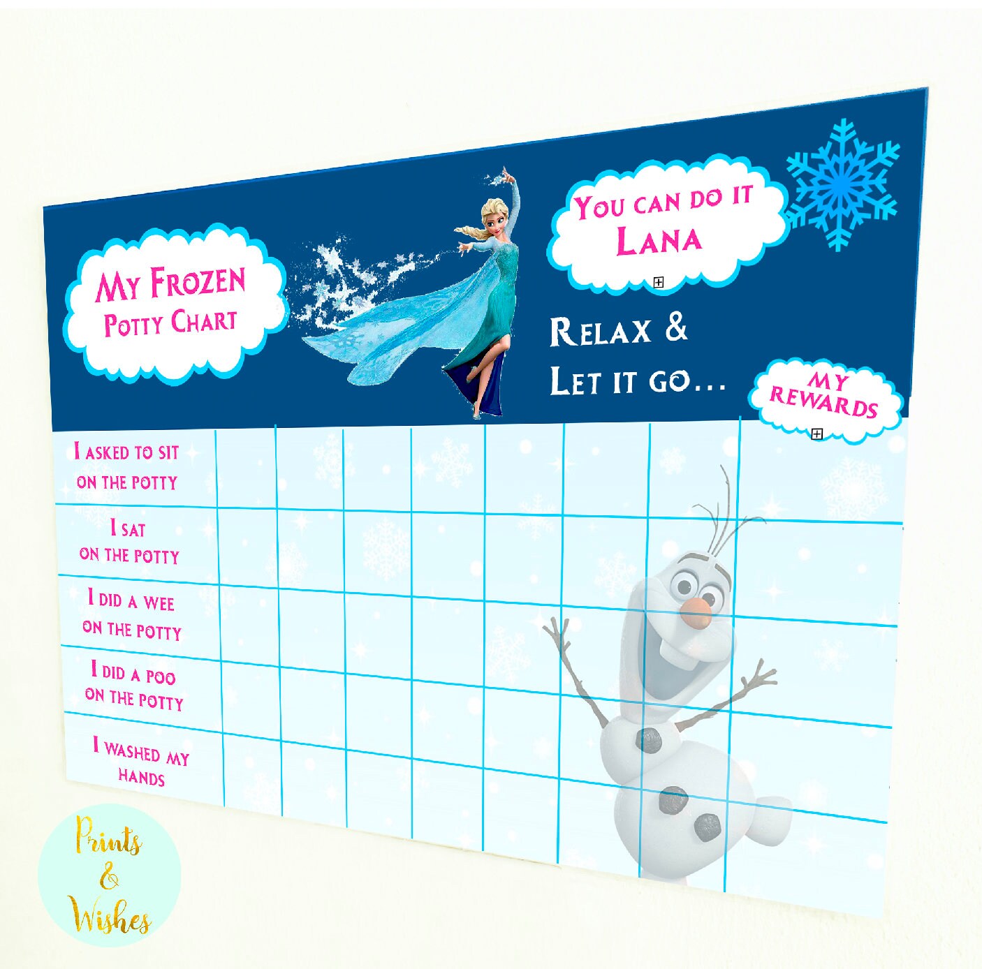 Potty Training Chart Frozen