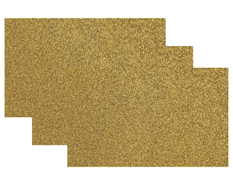 California Gold Rush Glitter Cast Acrylic, CO2 Laser Glowforge Ready, 3-Pack, 1/8th", 12"x19",  Craft Closet Brand