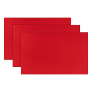 Cherry Red Gloss Acrylic, Glowforge Ready, 3-Pack, 1/8th&quot;, 12&quot;x19&quot;, Solid Opaque Cast Acrylic, Craft Closet Brand