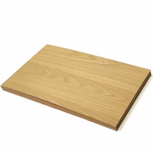White Oak Wood, Glowforge Ready, 6 Pack 1/8th inch, 12”x19” Premium Grade A1, Two Sided, MDF Core, unfinished