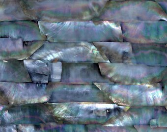 Black Mother of Pearl Shell Veneer: 5.5" x 9.5" Inlay with 3M Adhesive