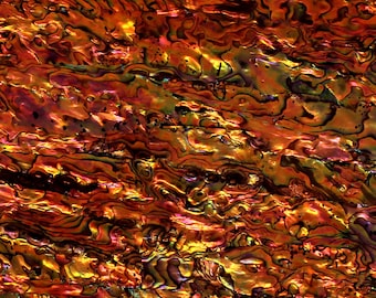 Red Copper Abalone Shell Veneer (5.5" x 9.5") with 3M Adhesive