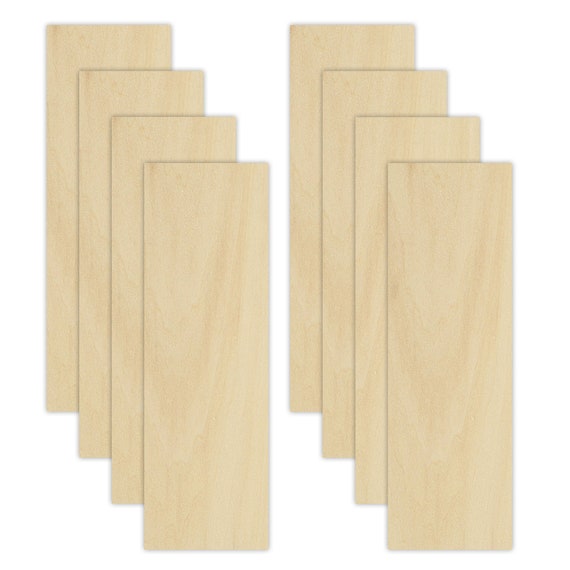 Basswood 1/8 Inch Solid Hardwood 8 Sheets Glowforge Ready, 6x19 Inch, 1/8  Inch, Finished 