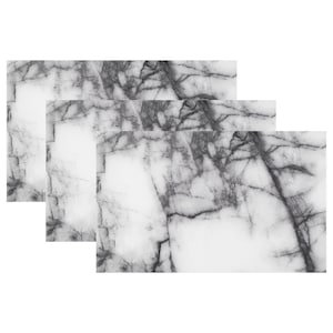 Carrara White Mable Special Pattern cast Acrylic 3mm (1/8th Inch), 12x19 inch, CO2 Laser Glowforge ready