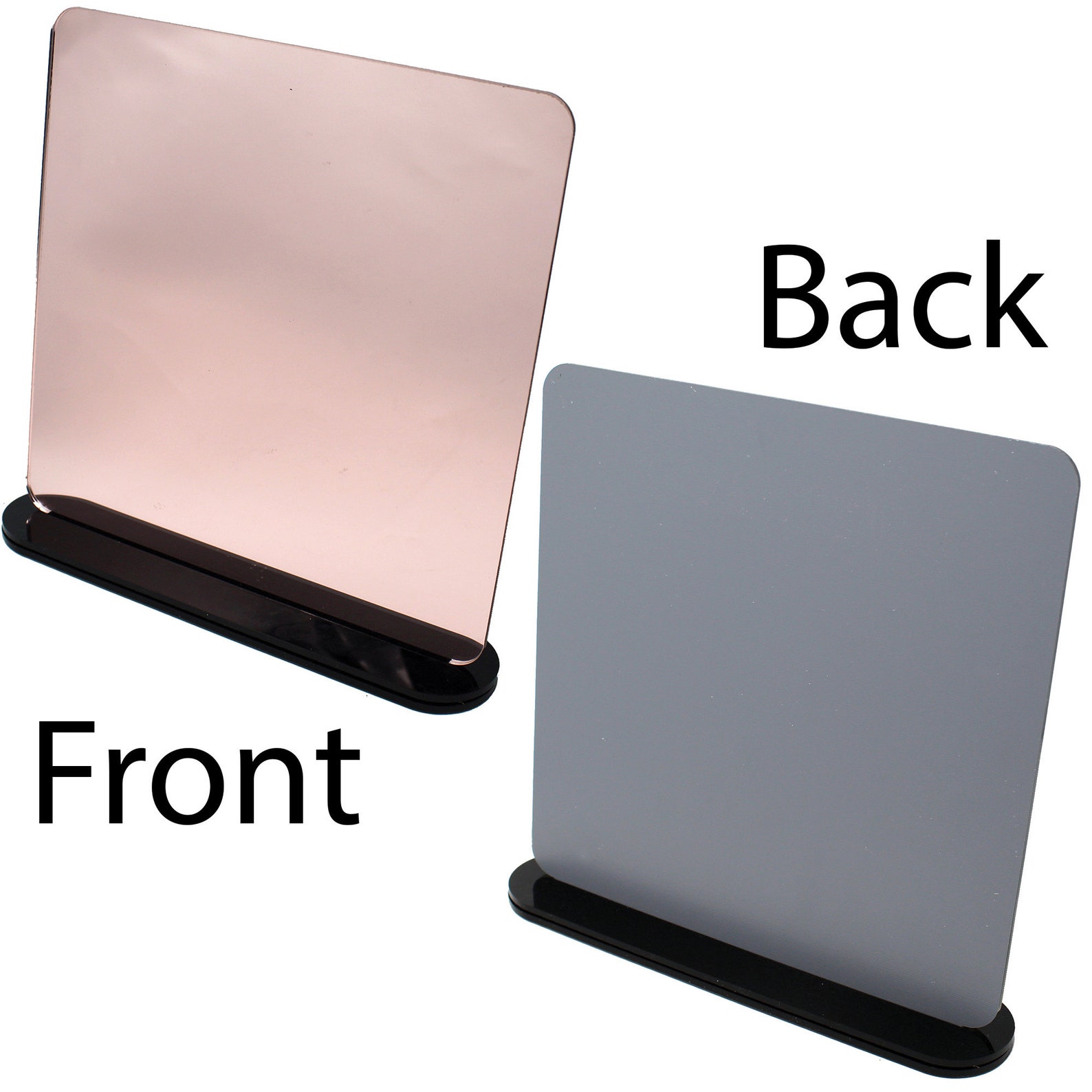 Rose Gold Mirror Acrylic Ready 3pack Etsy