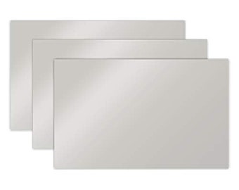 Silver Mirror 1/8th" Acrylic, CO2 Laser Glowforge Ready, 3-Pack, 12"x19", 1-Sided, Shimmering Silver Mirror Acrylic, Craft Closet Brand