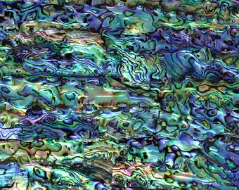 Natural Abalone Shell Veneer 5.5&quot; x 9.5&quot; for Inlay, laser, crafts,  Includes 3M Adhesive Sheet for Application