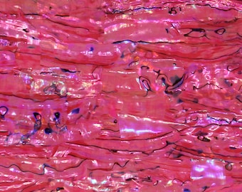 Pink Topaz Abalone Shell Veneer 5.5" x 9.5" for Inlay, laser, crafts,  Includes 3M Adhesive Sheet for Application