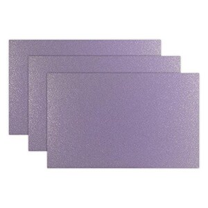 May include: Three sheets of light purple glitter cardstock.